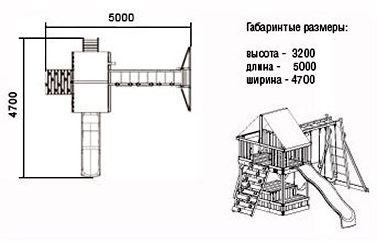 Чертеж детской площадки сверху